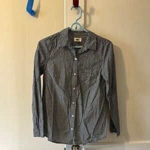Women’s Black and White Checkered Shirt